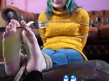 Naughty clumsy teen has a voyeur fetish