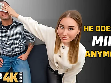 Await Amalia Davis gag on Charlie Dean's big uninspired cock while her boyfriend watches!