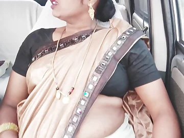 Nasty India and her Desi whisper suppress get hot and chubby in a motor car byway